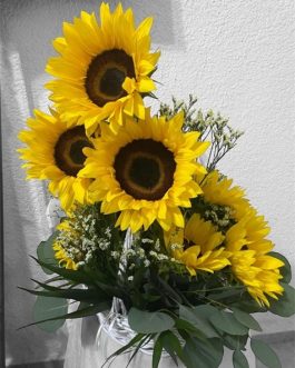 CANASTA CON GIRASOLES