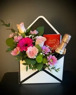 FLORES,CHOCOLATE Y VINO